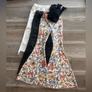 Free People bell bottom jeans, white Free people jeans